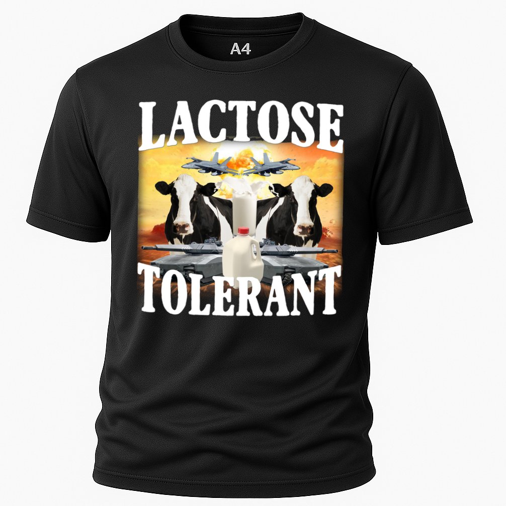 Lactose Tolerant Funny Cow Cooling Performance Crew T-Shirt