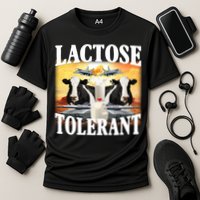 Lactose Tolerant Funny Cow Cooling Performance Crew T-Shirt
