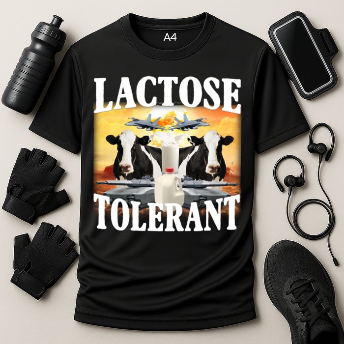 Lactose Tolerant Funny Cow Cooling Performance Crew T-Shirt