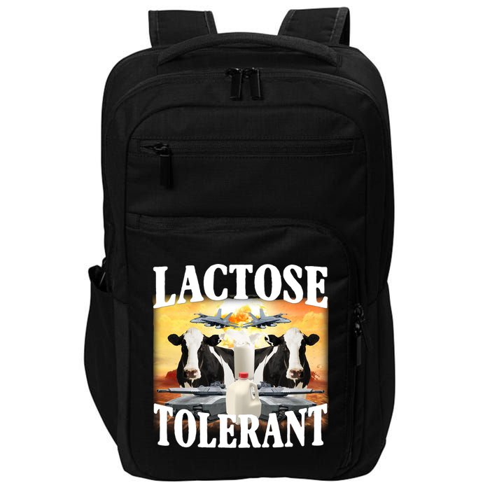 Lactose Tolerant Funny Cow Impact Tech Backpack