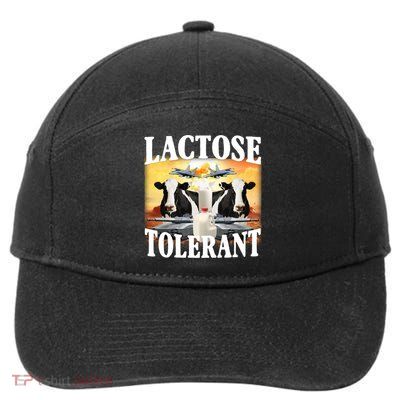 Lactose Tolerant Funny Cow 7-Panel Snapback Hat