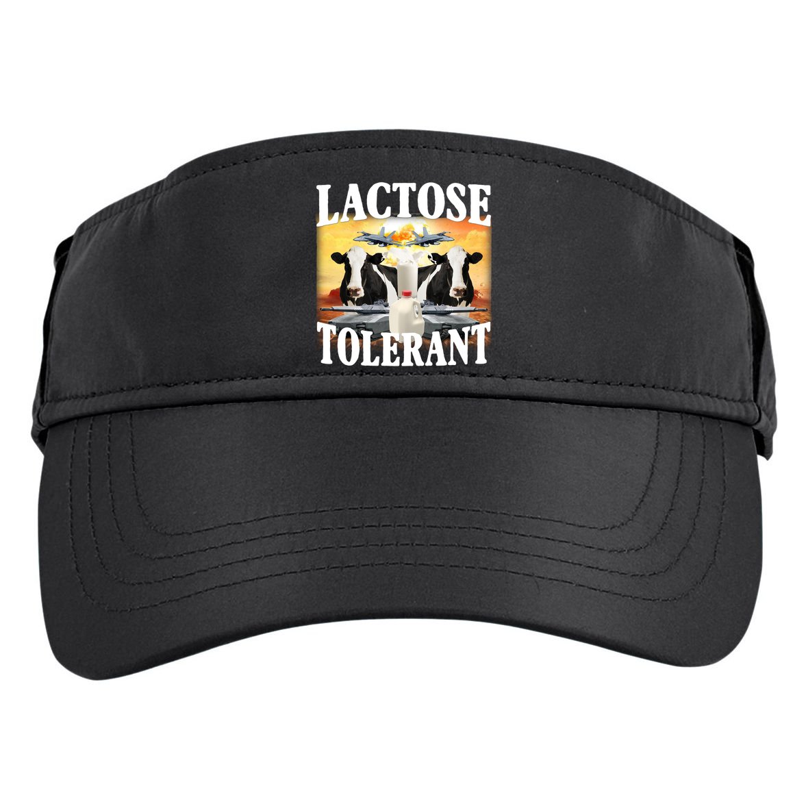 Lactose Tolerant Funny Cow Adult Drive Performance Visor