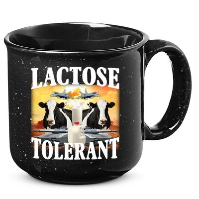Lactose Tolerant Funny Cow 15oz Campfire Ceramic Mug