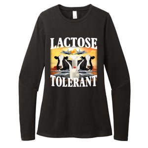 Lactose Tolerant Funny Cow Womens CVC Long Sleeve Shirt