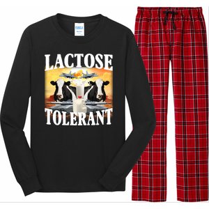 Lactose Tolerant Funny Cow Long Sleeve Pajama Set