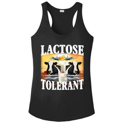 Lactose Tolerant Funny Cow Ladies PosiCharge Competitor Racerback Tank