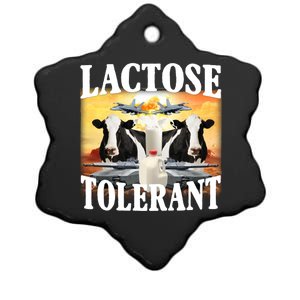 Lactose Tolerant Funny Cow Ceramic Star Ornament