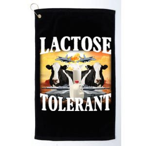 Lactose Tolerant Funny Cow Platinum Collection Golf Towel