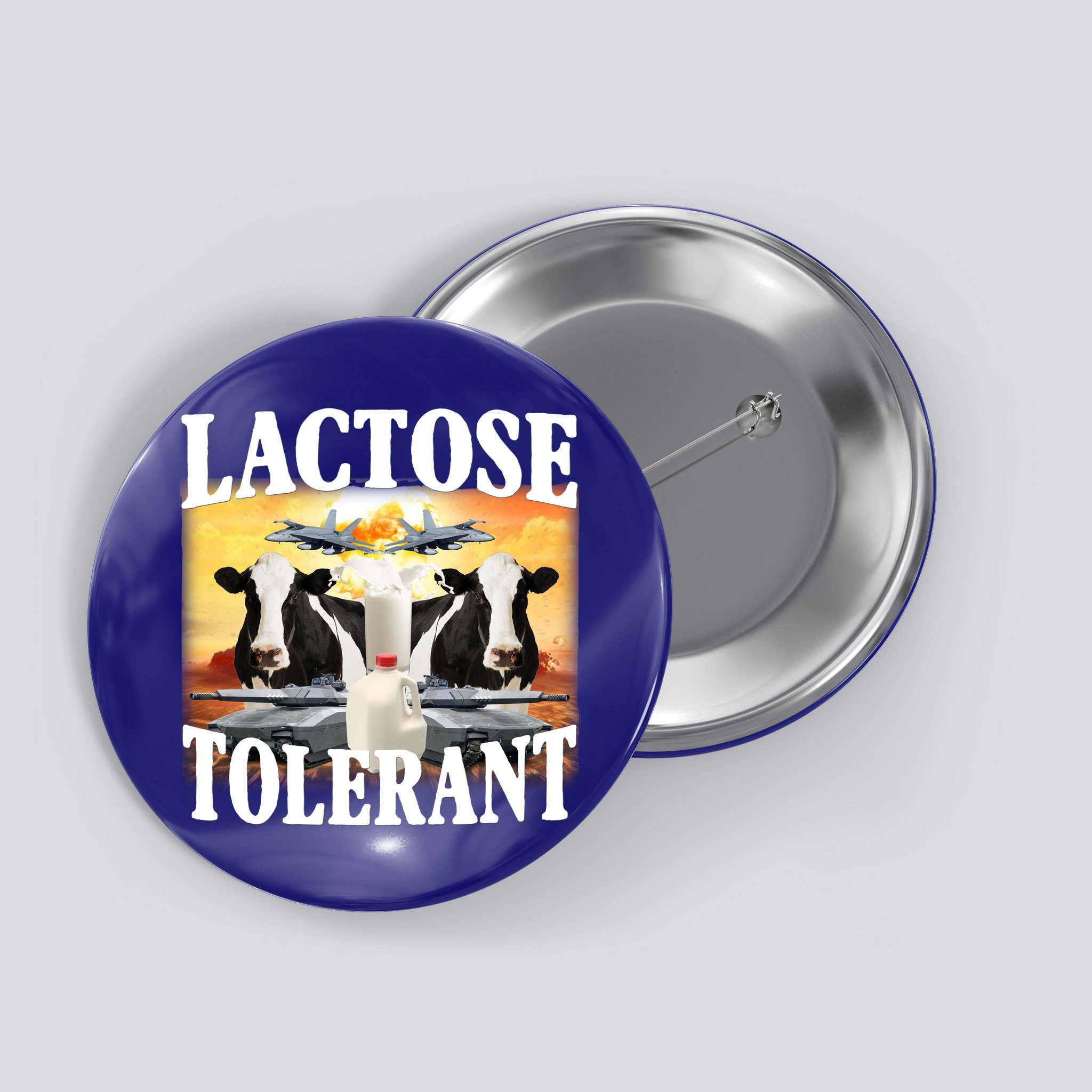 Lactose Tolerant Funny Cow Button