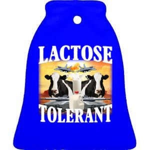 Lactose Tolerant Funny Cow Ceramic Bell Ornament