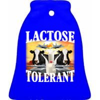 Lactose Tolerant Funny Cow Ceramic Bell Ornament