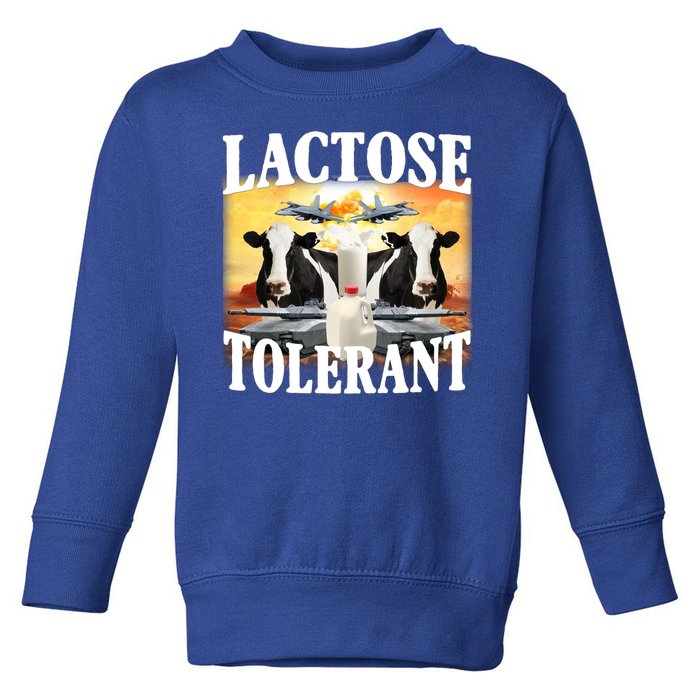 Lactose Tolerant Funny Cow Toddler Sweatshirt