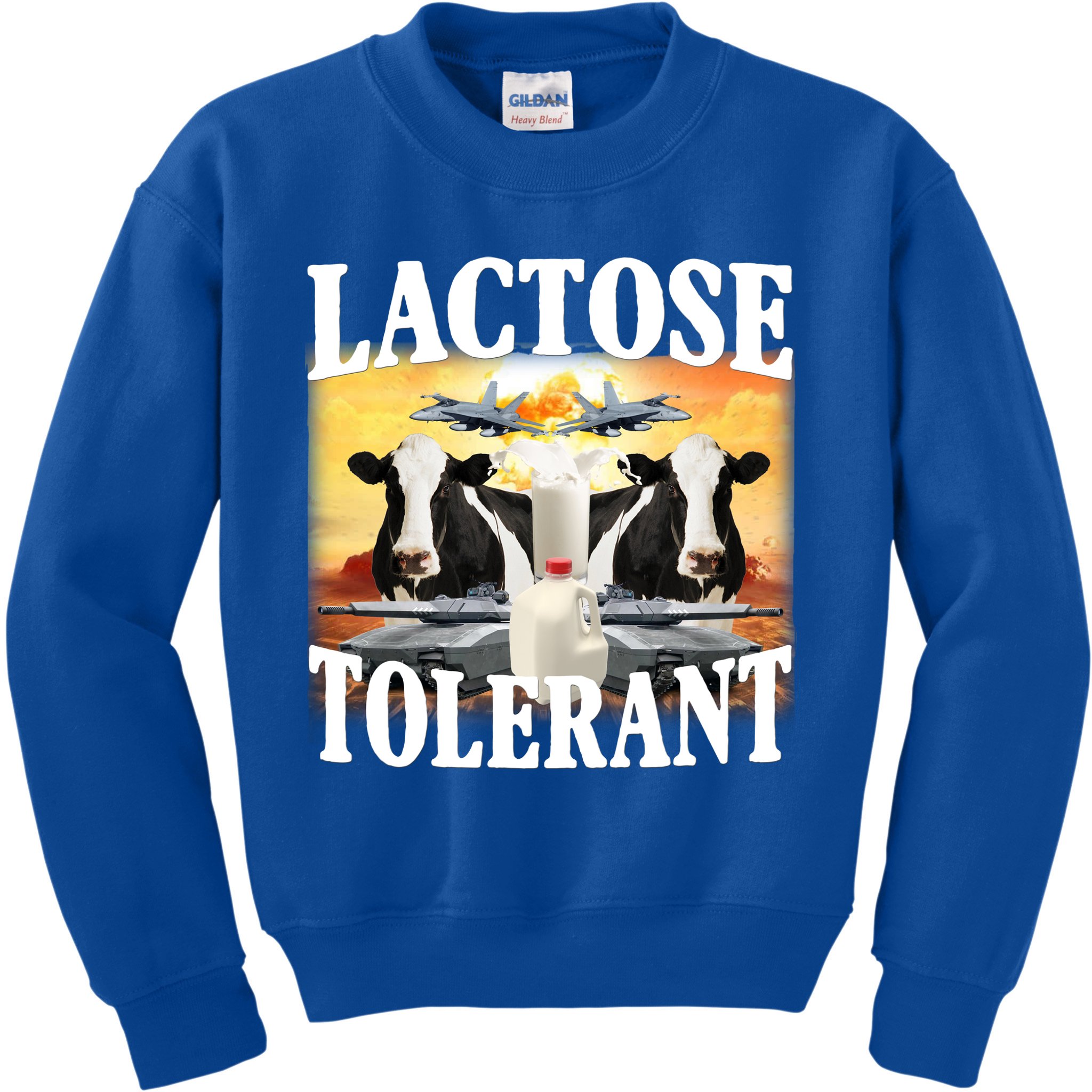 Lactose Tolerant Funny Cow Kids Sweatshirt