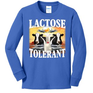 Lactose Tolerant Funny Cow Kids Long Sleeve Shirt