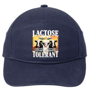 Lactose Tolerant Funny Cow 7-Panel Snapback Hat