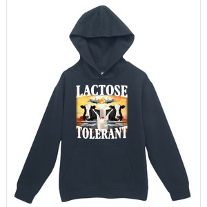 Lactose Tolerant Funny Cow Urban Pullover Hoodie