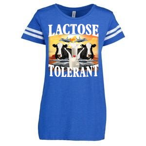 Lactose Tolerant Funny Cow Enza Ladies Jersey Football T-Shirt