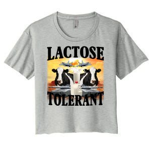 Lactose Tolerant Funny Cow Women's Crop Top Tee