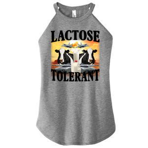 Lactose Tolerant Funny Cow Women's Perfect Tri Rocker Tank