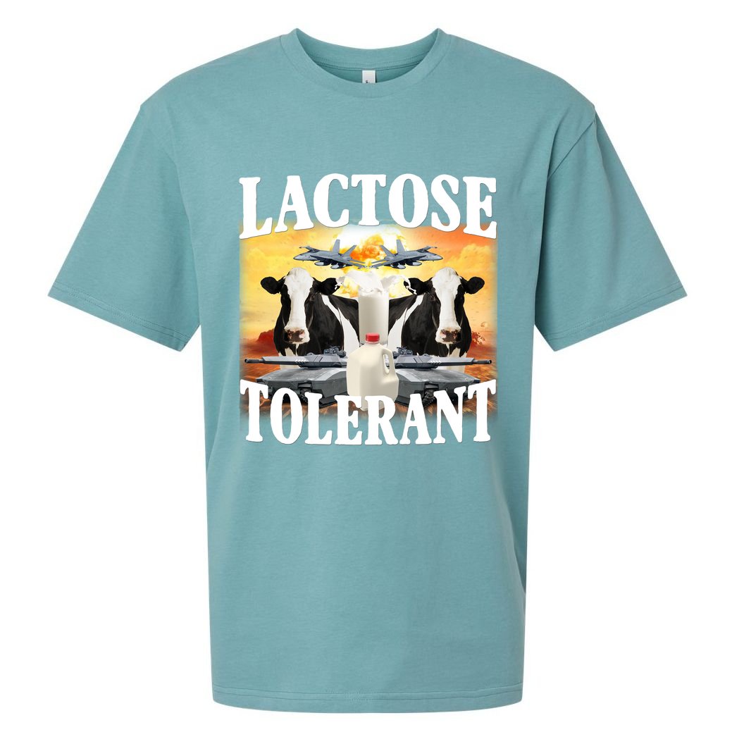 Lactose Tolerant Funny Cow Sueded Cloud Jersey T-Shirt