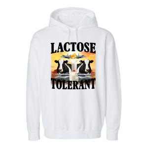 Lactose Tolerant Funny Cow Garment-Dyed Fleece Hoodie