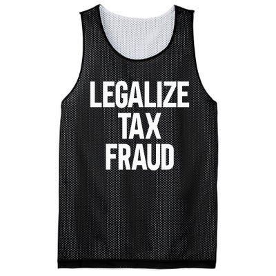 Legalize Tax Fraud Mesh Reversible Basketball Jersey Tank