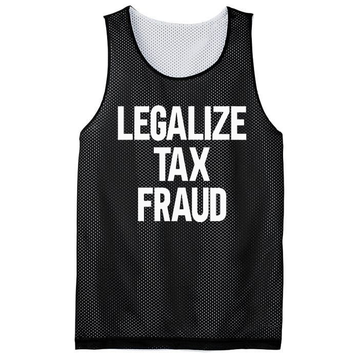 Legalize Tax Fraud Mesh Reversible Basketball Jersey Tank