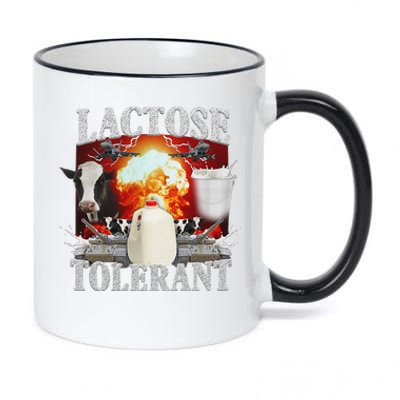 Lactose Tolerant Funny Meme 11oz Black Color Changing Mug