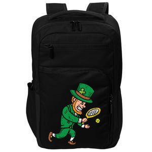 Leprechaun Tennis Funny St Patricks Day Sports Gift Impact Tech Backpack