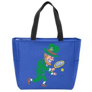 Leprechaun Tennis Funny St Patricks Day Sports Gift Zip Tote Bag