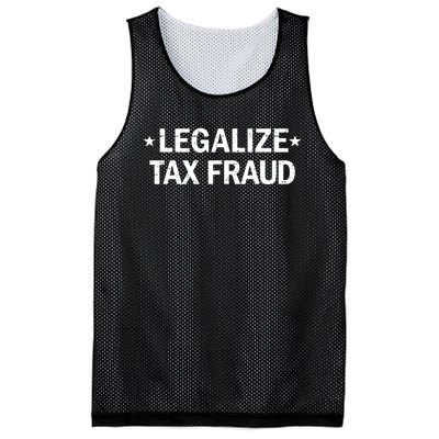 Legalize Tax Fraud Funny Tax Evasion Commit Tax Fraud Mesh Reversible Basketball Jersey Tank