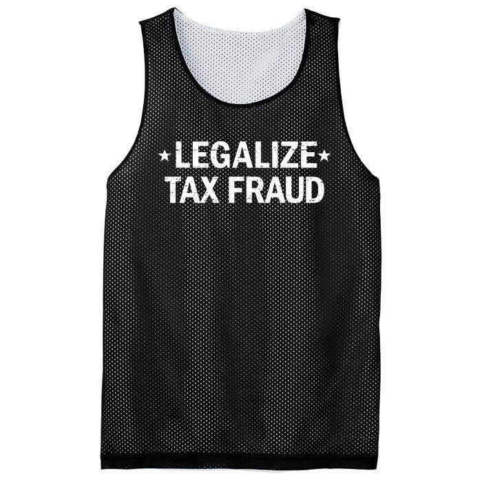 Legalize Tax Fraud Funny Tax Evasion Commit Tax Fraud Mesh Reversible Basketball Jersey Tank