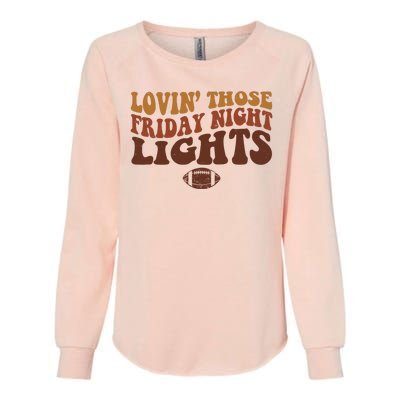 Lovin Those Friday Night Lights Football Womens California Wash Sweatshirt