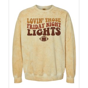 Lovin Those Friday Night Lights Football Colorblast Crewneck Sweatshirt