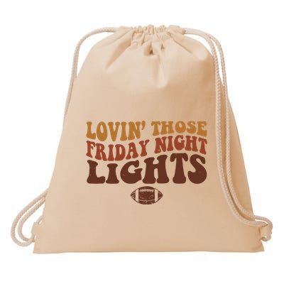 Lovin Those Friday Night Lights Football Drawstring Bag
