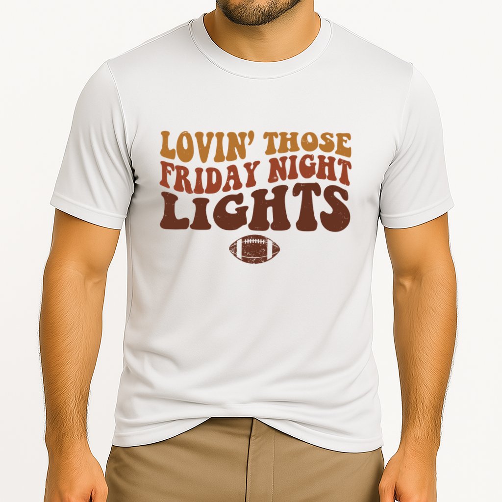 Lovin Those Friday Night Lights Football Cooling Performance Crew T-Shirt