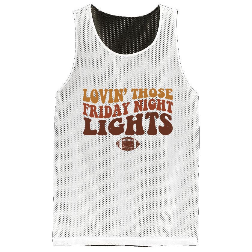 Lovin Those Friday Night Lights Football Mesh Reversible Basketball Jersey Tank