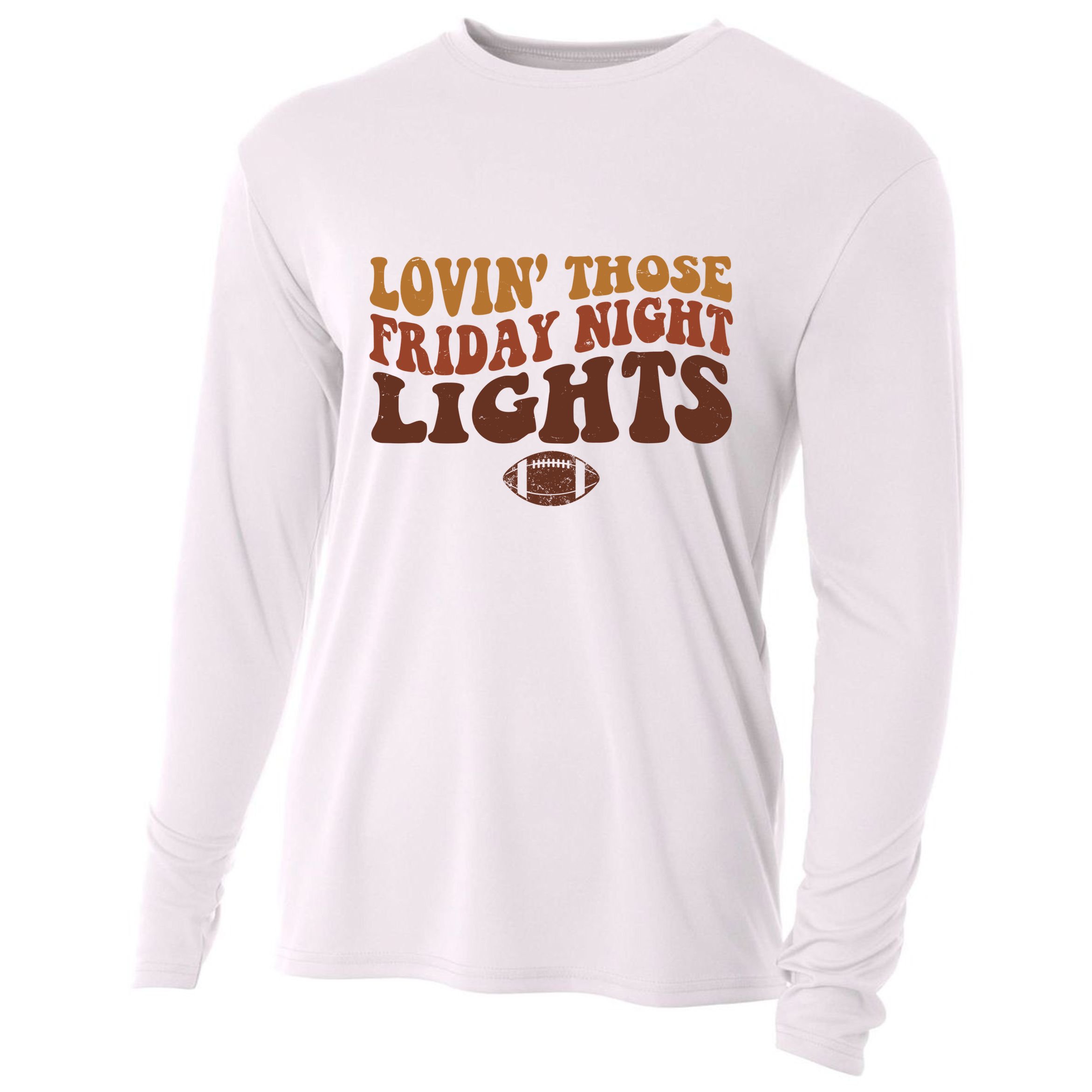 Lovin Those Friday Night Lights Football Cooling Performance Long Sleeve Crew