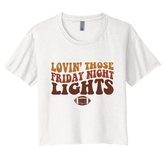 Lovin Those Friday Night Lights Football Crop Top