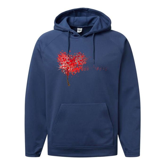 LOVE Tree For VALENTINES DAY Performance Fleece Hoodie