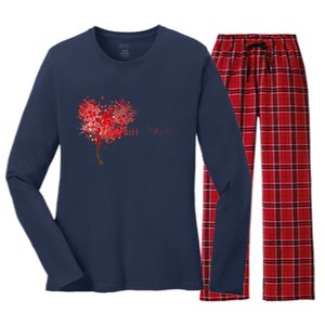 LOVE Tree For VALENTINES DAY Women's Long Sleeve Flannel Pajama Set 