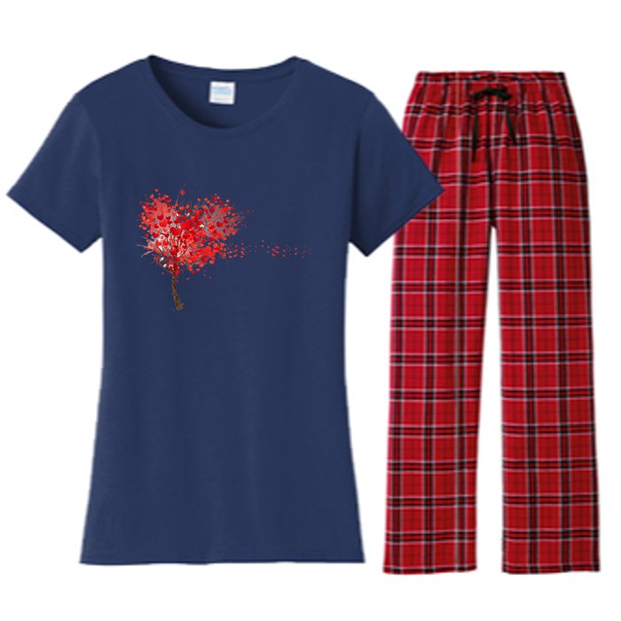 LOVE Tree For VALENTINES DAY Women's Flannel Pajama Set