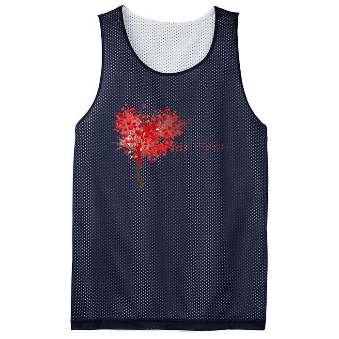 LOVE Tree For VALENTINES DAY Mesh Reversible Basketball Jersey Tank