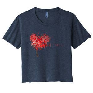 LOVE Tree For VALENTINES DAY Women's Crop Top Tee