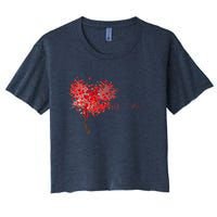 LOVE Tree For VALENTINES DAY Women's Crop Top Tee