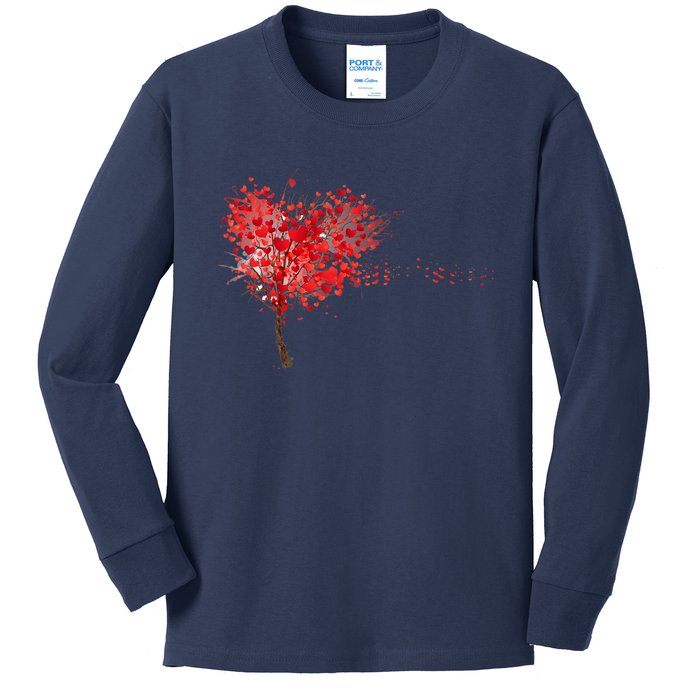 LOVE Tree For VALENTINES DAY Kids Long Sleeve Shirt