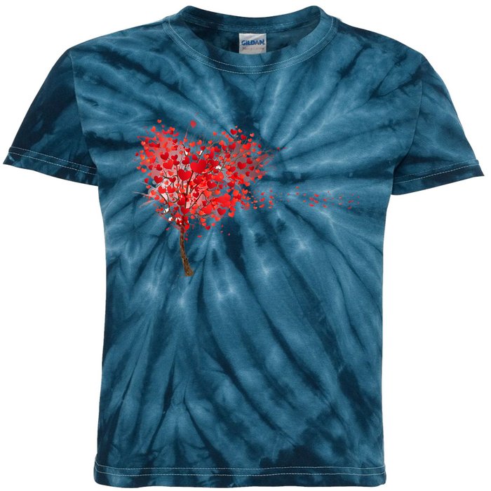 LOVE Tree For VALENTINES DAY Kids Tie-Dye T-Shirt