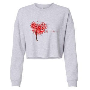 LOVE Tree For VALENTINES DAY Cropped Pullover Crew