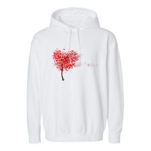 LOVE Tree For VALENTINES DAY Garment-Dyed Fleece Hoodie