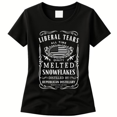 Liberal Tears Funny Republican Conservative 2a Trump Womens T-Shirt
